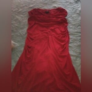 Spense Strapless Red Dress